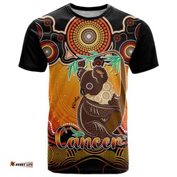 personalised australia cancer koala zodiac t shirt auz astrology aboriginal red