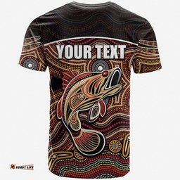 custom personalised fishing aboriginal t shirt no.2