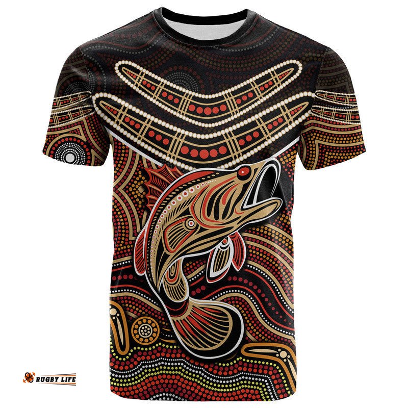 custom personalised fishing aboriginal t shirt no.2