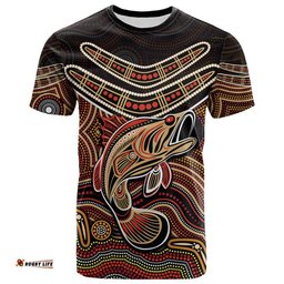custom personalised fishing aboriginal t shirt no.2