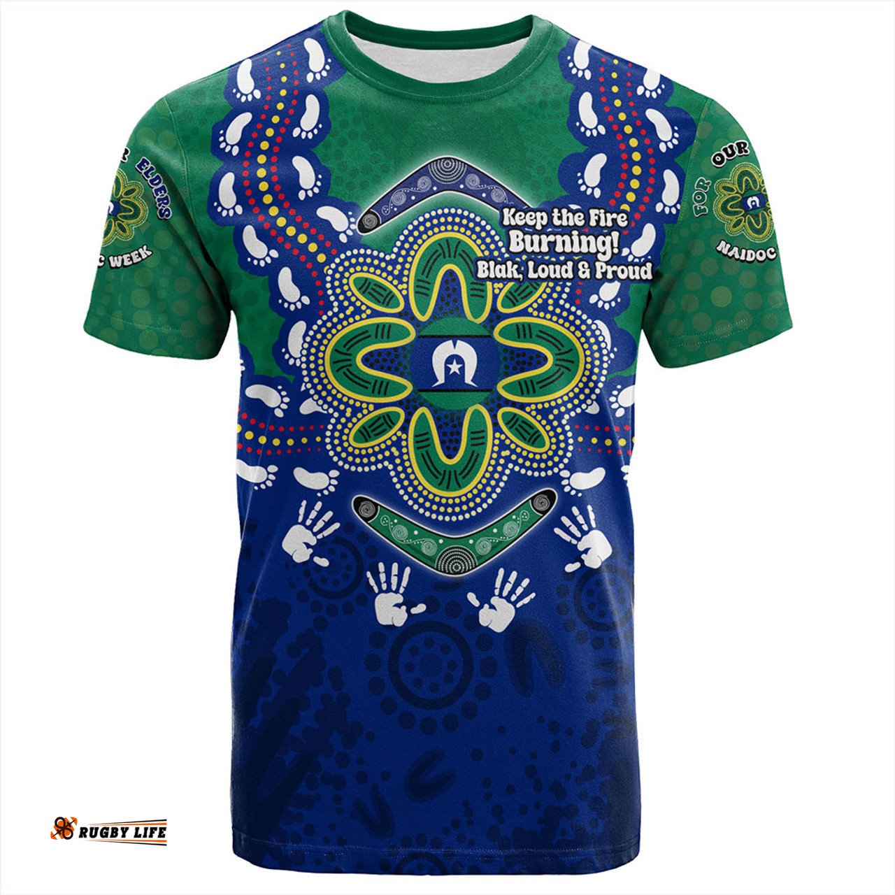 Amazing Aussie Australia T-Shirt Torres Strait Aboriginal Inspired Naidoc Symbol Pattern