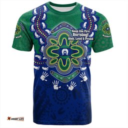 Amazing Aussie Australia T-Shirt Torres Strait Aboriginal Inspired Naidoc Symbol Pattern