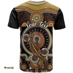 personalised australian astrology t shirt aboriginal goanna zodiac sign