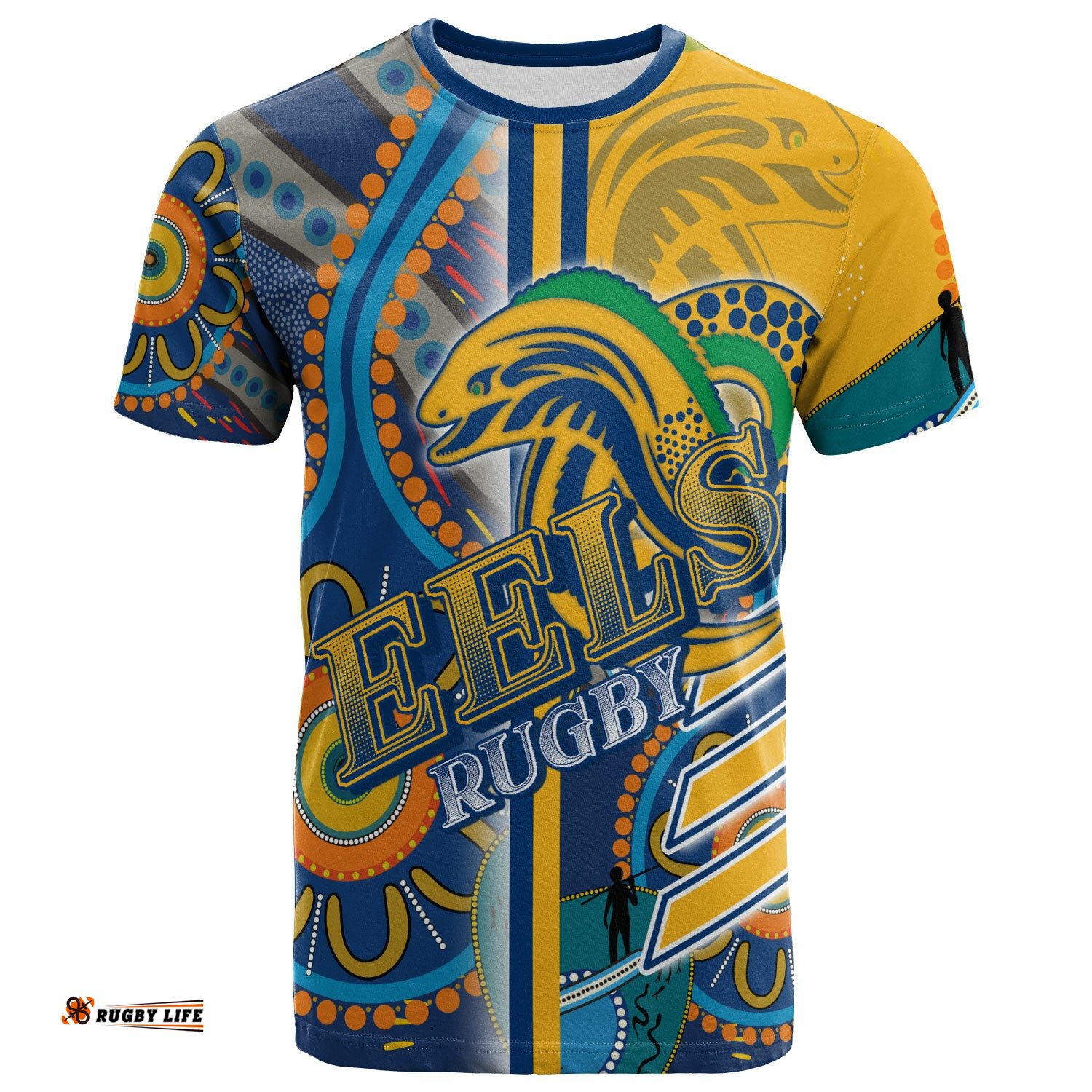 eels rugby t shirt custom eels logo aboriginal indigenous sport style t shirt