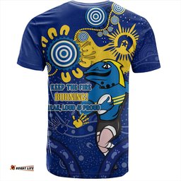 Amazing Aussie Parramatta Eels T-Shirt Aboriginal Indigenous Naidoc Week Dreamtime Dot Painting With Flag