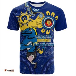 Amazing Aussie Parramatta Eels T-Shirt Aboriginal Indigenous Naidoc Week Dreamtime Dot Painting With Flag