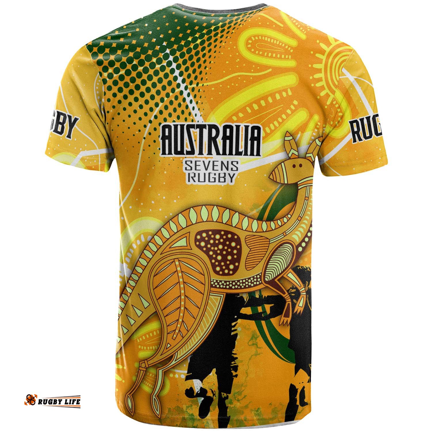 australia national rugby sevens team t shirt custom autralia 7s team rugby championship with aboriginal player and number t shirt
