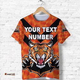 custom personalised balmain t shirt tigers orange vibes no.1