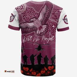 manly sea eagles rugby t shirt anzac day toward the new dawn