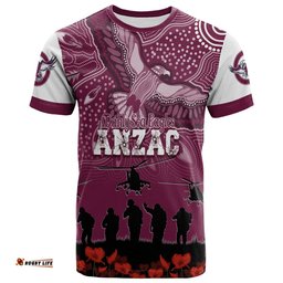 manly sea eagles rugby t shirt anzac day toward the new dawn