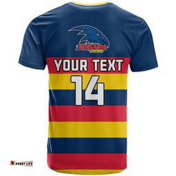 personalised adelaide football 2023 t shirt go crows sporty style