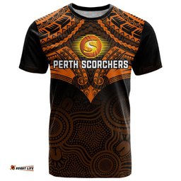 perth scorchers cricket t shirt 2023 unique indigenous art mix polynesian pattern