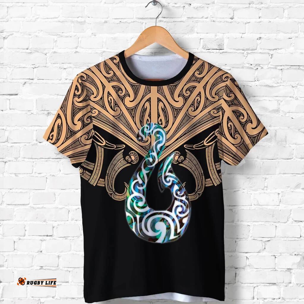 maori tattoo shirt hei matau paua dirt t shirt