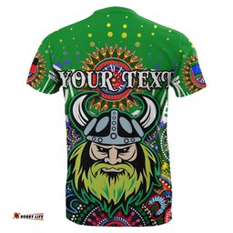 custom personalised naidoc raiders t shirt aboriginal style