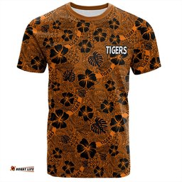 Amazing Aussie Wests Tigers T-Shirt - Scream With Tropical Patterns