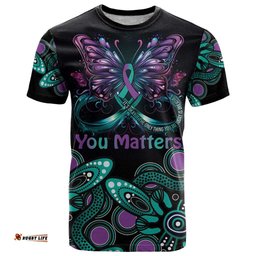 personalised hope fight suicide prevention awareness t shirt aboriginal motif