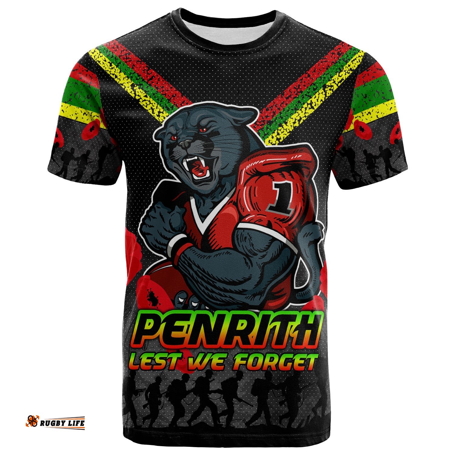 australia penrith anzac t shirt custom lest we forget t shirt