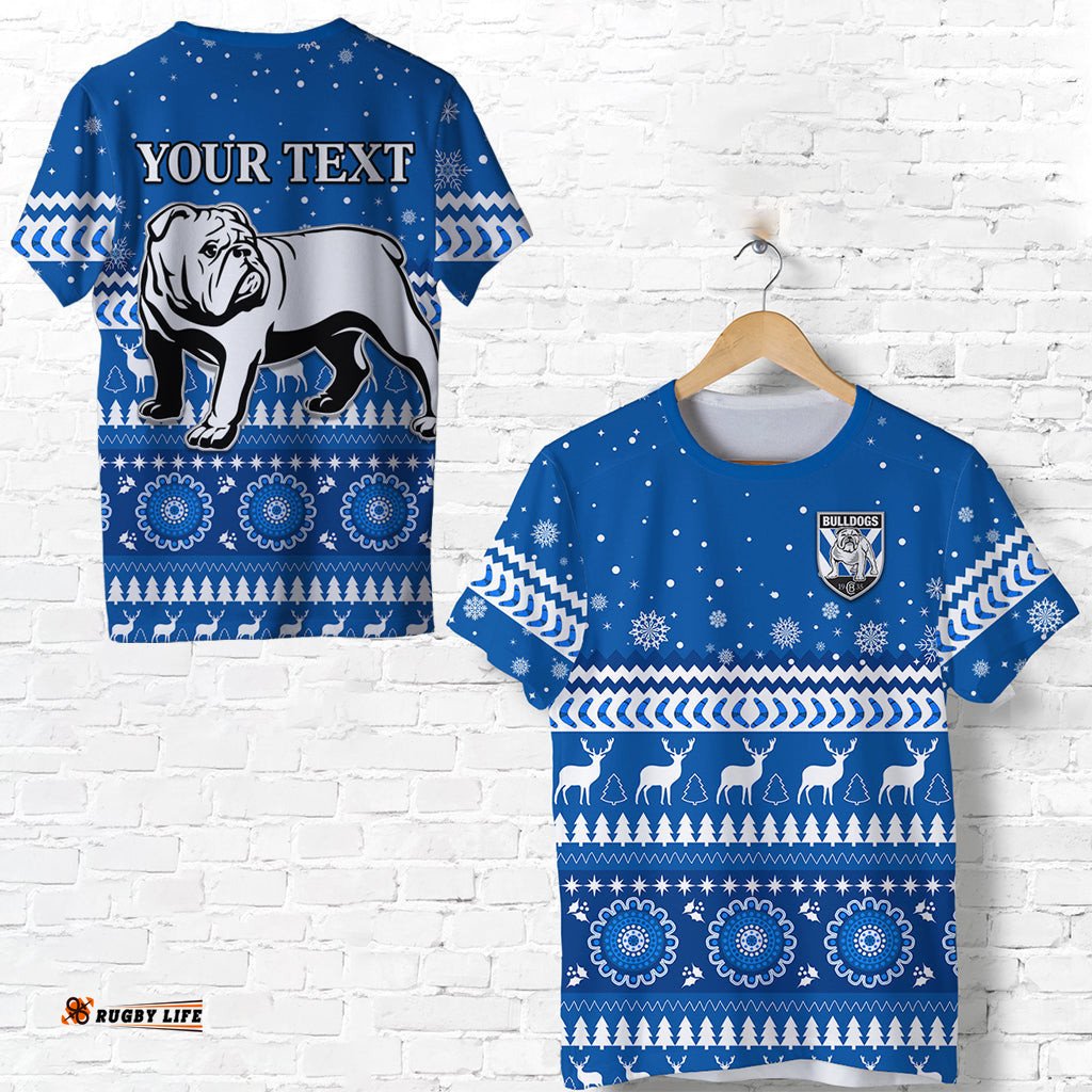 custom personalised bulldogs t shirt christmas canterbury bankstown