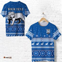 custom personalised bulldogs t shirt christmas canterbury bankstown