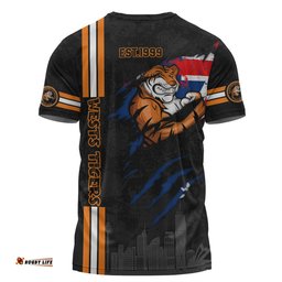 Amazing Aussie Wests Tigers T-Shirt - Happy Australia Day Flag Scratch Style