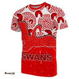 custom personalised sydney swans t shirt aboriginal patterns