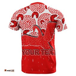 custom personalised sydney swans t shirt aboriginal patterns