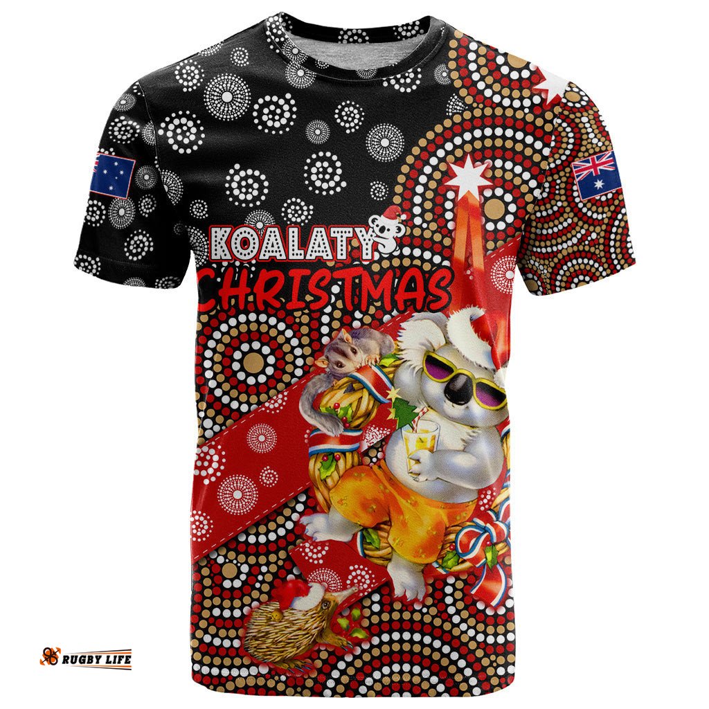 koalaty christmas t shirt australia koala aboriginal dt02