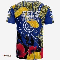 parramatta eels rugby t shirt anzac day aboriginal arts