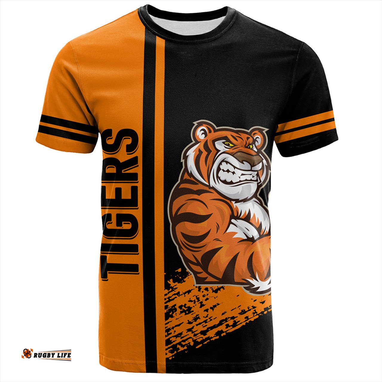 Amazing Aussie Wests Tigers T-Shirt - Wests Tigers Mascot Quater Style