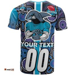 sharks rugby t shirt custom sharks rugby ball aboriginal indigenous sport style t shirt