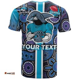 sharks rugby t shirt custom sharks rugby ball aboriginal indigenous sport style t shirt