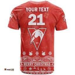 custom personalised and number sydney swans unique winter season t shirt swans merry christmas
