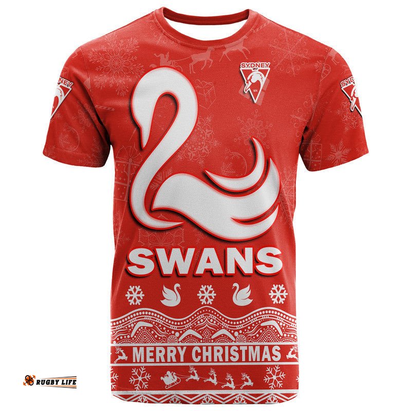 custom personalised and number sydney swans unique winter season t shirt swans merry christmas