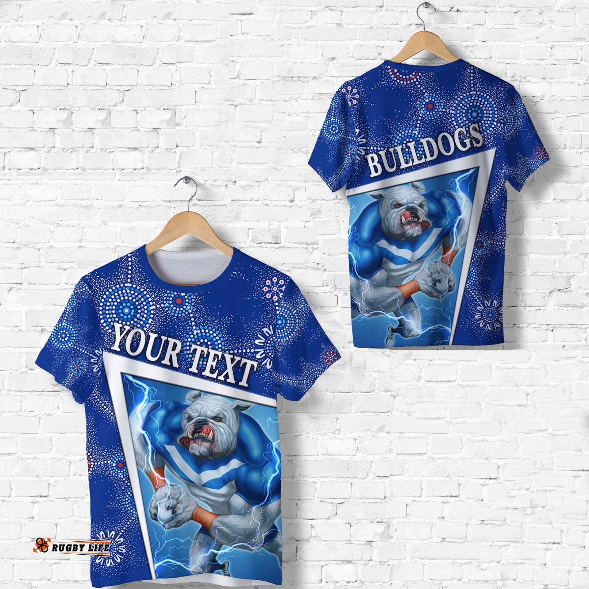 custom personalised canterbury bankstown bulldogs t shirt indigenous limited edition