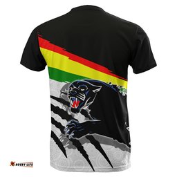 panthers t shirt aboriginal dot patterns