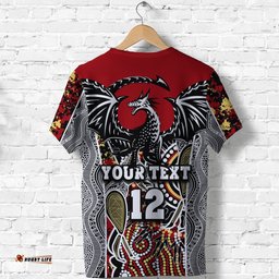 custom personalised dragons t shirt st. george aboriginal sport style