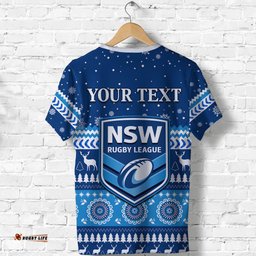 custom personalised new south wales christmas t shirt nsw rugby indigenous