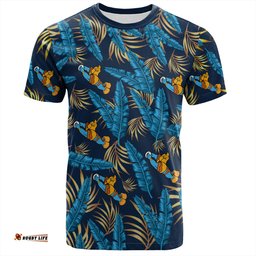 Amazing Aussie Gold Coast Titans Custom T-Shirt - Tropical Patterns Gold Coast Titans T-Shirt