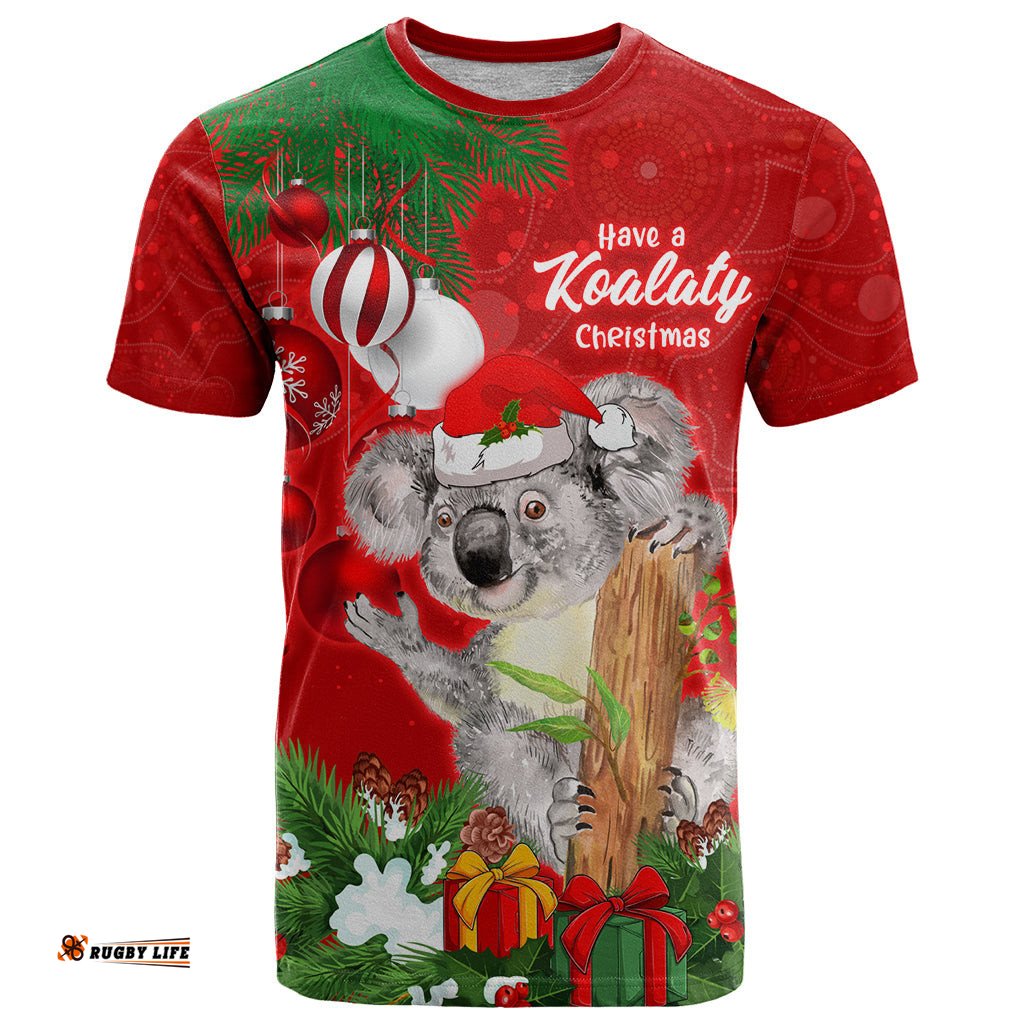 koala lover t shirt australia merry christmas aboriginal