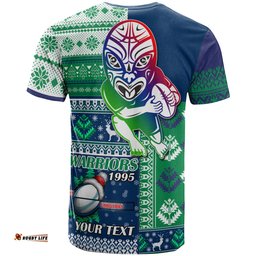 Amazing Aussie New Zealand Warriors T-shirt - Custom Christmas Snowflakes New Zealand Warriors Mascot T-shirt