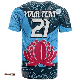 custom personalised waratahs rugby t shirt nsw indigenous