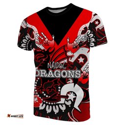 custom personalisednaidoc st. george illawarra dragons t shirt naidoc patterns black style