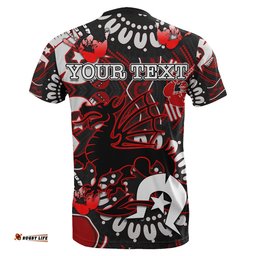 custom personalisednaidoc st. george illawarra dragons t shirt naidoc patterns black style