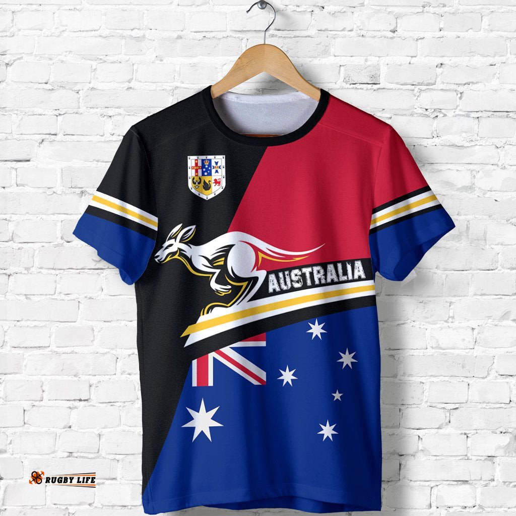 t shirt aus flag t shirt kangaroo coat of arms unisex