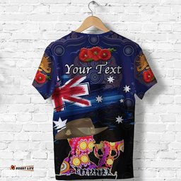 custom personalised australia aboriginal anzac t shirt remembrance vibes navy
