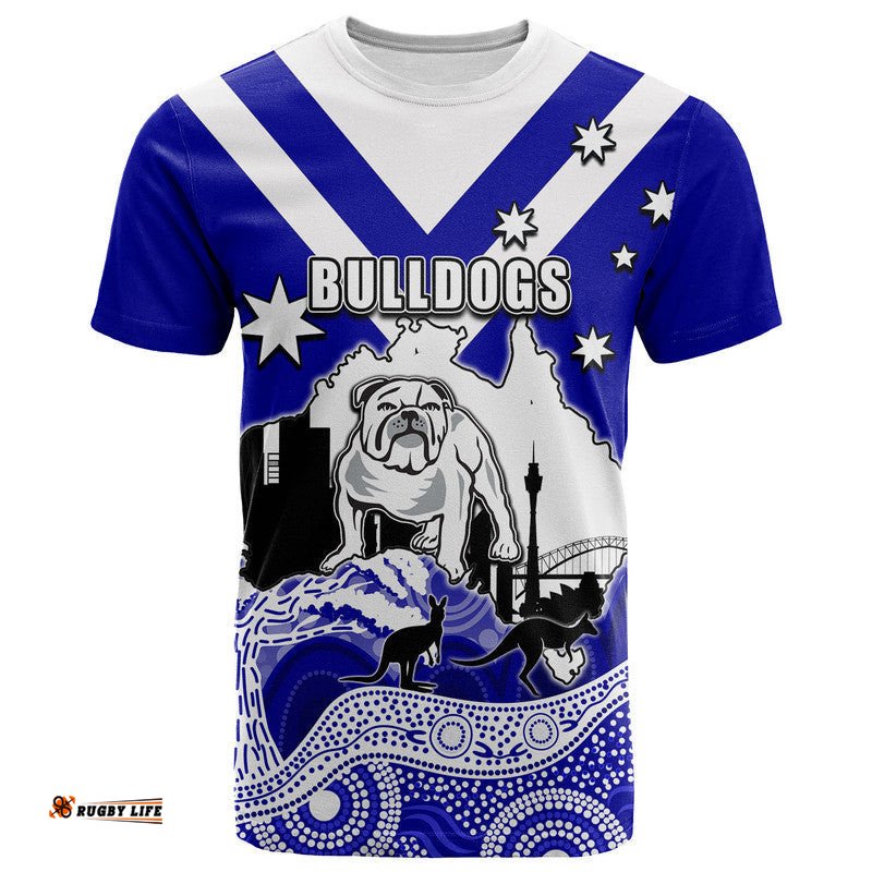 custom personalised bulldogs rugby t shirt australia day style