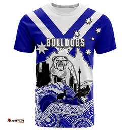 custom personalised bulldogs rugby t shirt australia day style
