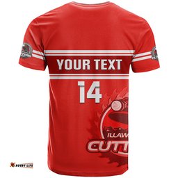personalised australia rugby t shirt illawarra cutters sporty style