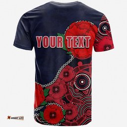 custom personalised anzac day afl demons army mix aboriginal t shirt