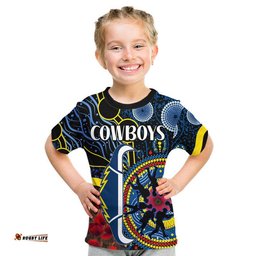 custom personalised cowboys rugby anzac t shirt aboriginal military and poppy flowers
